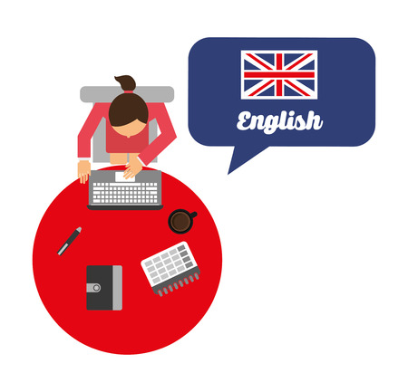learn english design, vector illustration eps10 graphicのイラスト素材