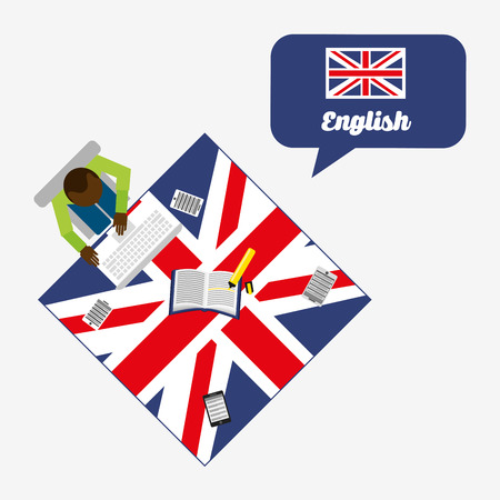 learn english design, vector illustration のイラスト素材