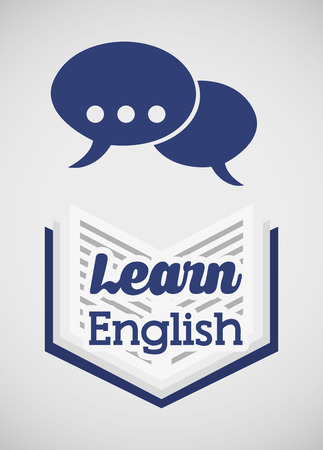 learn english design, vector illustration のイラスト素材