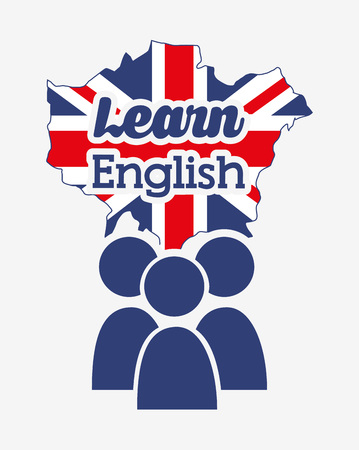 learn english design, vector illustration のイラスト素材