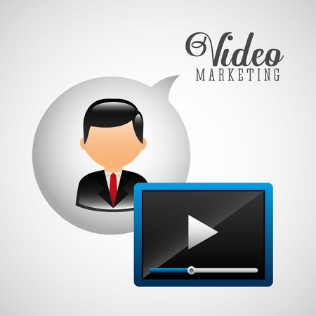 video marketing design, vector illustration のイラスト素材