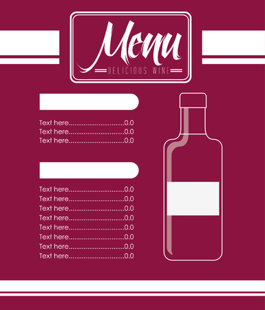 menu wine design, vector illustration のイラスト素材