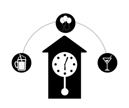 happy hour design, vector illustration graphicのイラスト素材