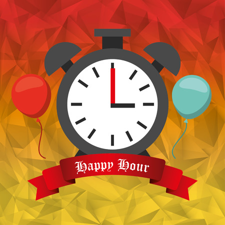 happy hour design, vector illustration graphicのイラスト素材