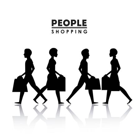 people shopping design, vector illustrationのイラスト素材