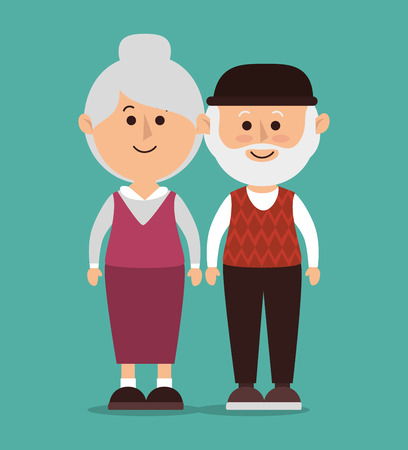 Family colorful cartoon graphic design, vector illustrationのイラスト素材