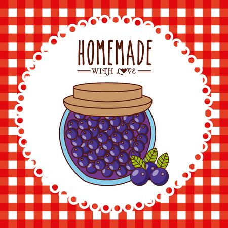 homemade jam design, vector illustration eps10 graphicのイラスト素材