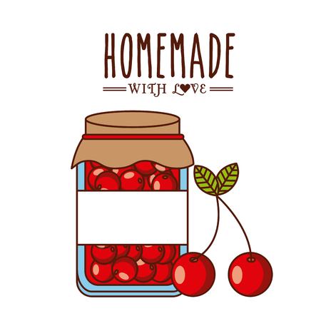 homemade jam design, vector illustration eps10 graphicのイラスト素材