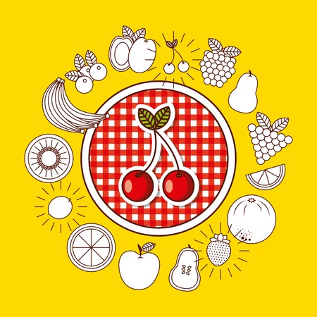 tropical fruit design, vector illustration eps10 graphicのイラスト素材