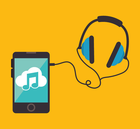 Music equipment and technology graphic design, vector illustrationのイラスト素材