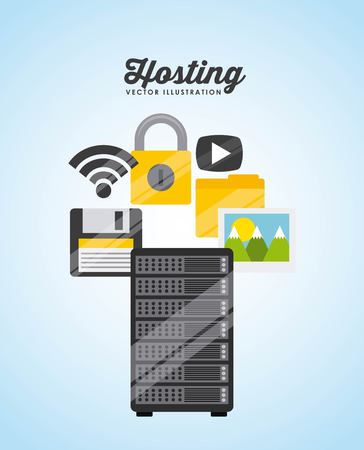 data center design, vector illustration eps10 graphicのイラスト素材