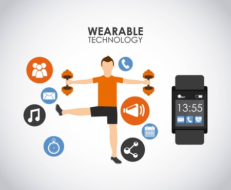 wearable technology design, vector illustration eps10 graphicのイラスト素材