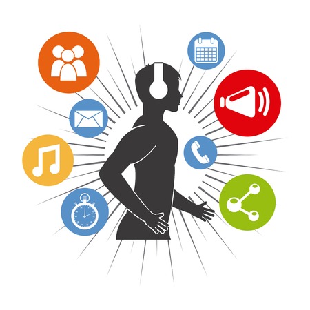 wearable technology design, vector illustration eps10 graphicのイラスト素材