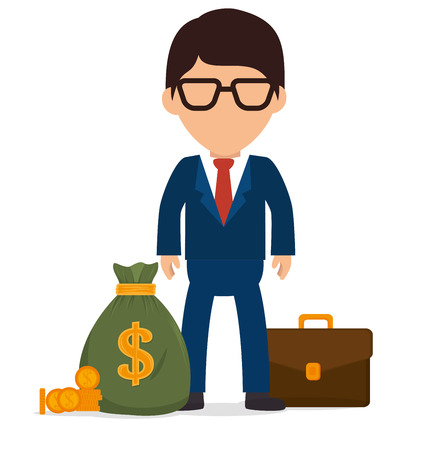 Bank and money savings graphic design, vector illustration eps10のイラスト素材