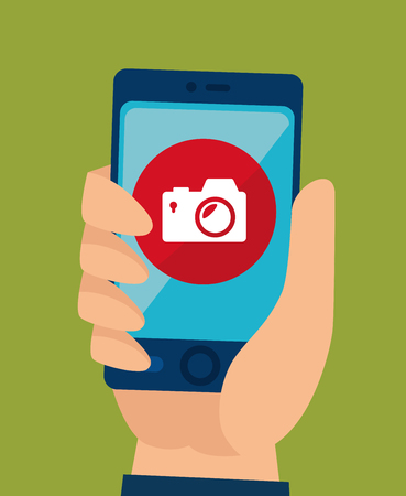 Mobile smartphone technology, vector illustration graphic designのイラスト素材