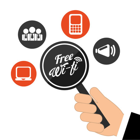 wifi connection design, vector illustration eps10 graphicのイラスト素材