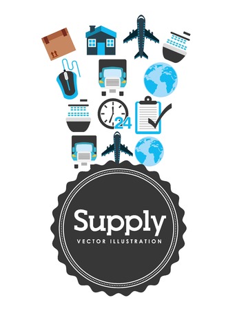 logistics supplies design, vector illustration eps10 graphicのイラスト素材