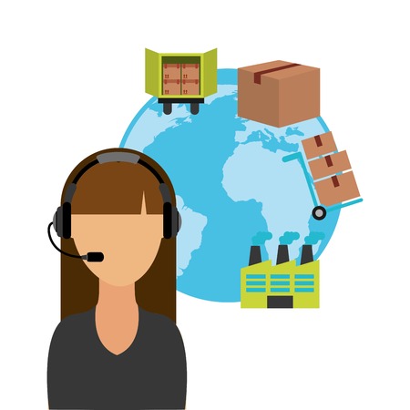 logistics supplies design, vector illustration eps10 graphicのイラスト素材