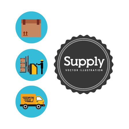 logistics supplies design, vector illustration eps10 graphicのイラスト素材
