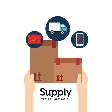 logistics supplies design, vector illustration eps10 graphicのイラスト素材