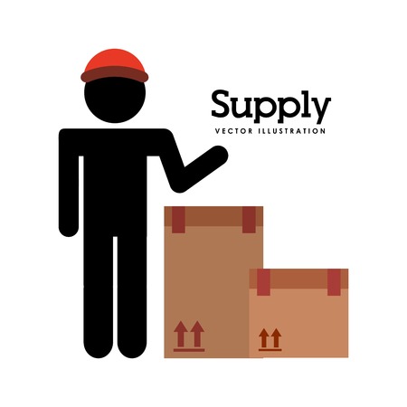 logistics supplies design, vector illustration eps10 graphicのイラスト素材