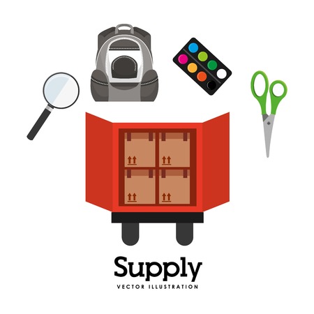 logistics supplies design, vector illustration eps10 graphicのイラスト素材