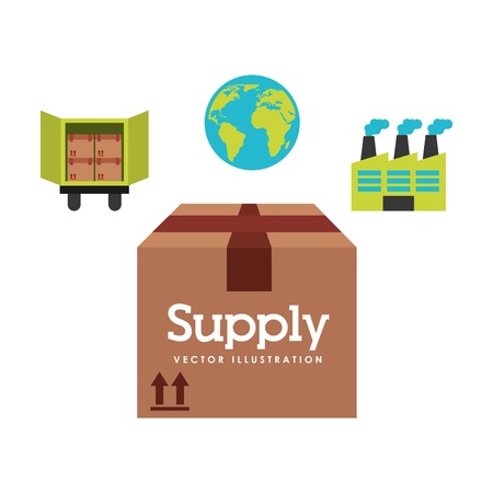 logistics supplies design, vector illustration eps10 graphicのイラスト素材