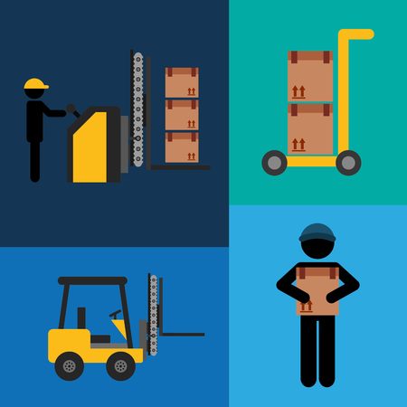 logistics supplies design, vector illustration eps10 graphicのイラスト素材