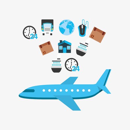 logistics supplies design, vector illustration eps10 graphicのイラスト素材