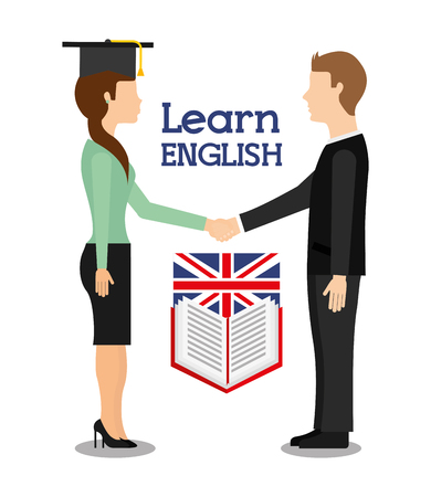 learn english design, vector illustration eps10 graphicのイラスト素材