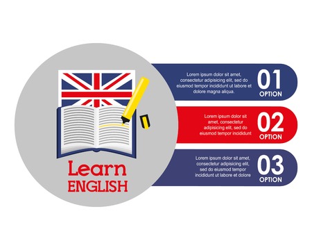 learn english design, vector illustration eps10 graphicのイラスト素材