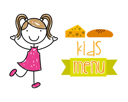 kids menu design, vector illustration eps10 graphicのイラスト素材