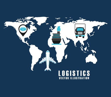 logistics service design, vector illustration eps10 graphicのイラスト素材