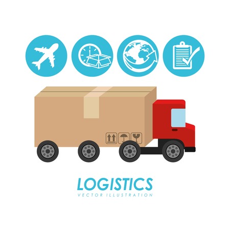 logistics service design, vector illustration eps10 graphicのイラスト素材