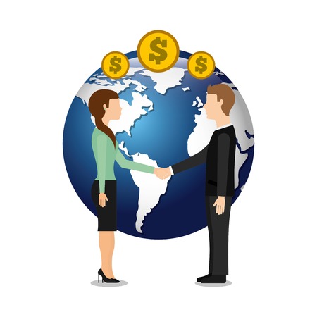 global ecomomy design, vector illustration eps10 graphicのイラスト素材