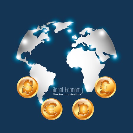 global ecomomy design, vector illustration eps10 graphicのイラスト素材