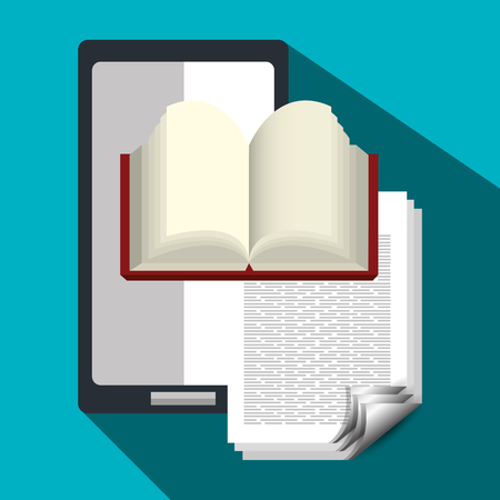 eLearning and online books graphic design, vector illustration eps10のイラスト素材