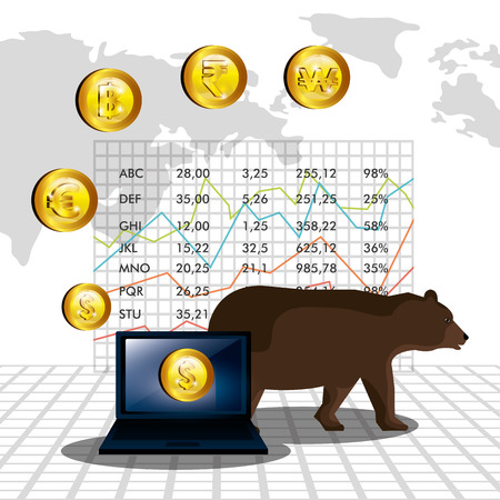 Money and global economy graphic design, vector illustrationのイラスト素材