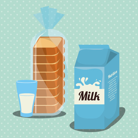 Bakery food and gastronomy graphic design, vector illustrationのイラスト素材