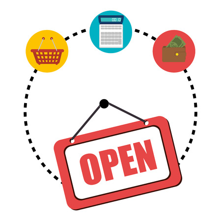 Shopping, sales and ecommerce graphic design, vector illustration eps10のイラスト素材