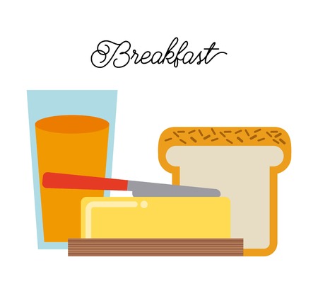 delicious breakfast design, vector illustration eps10 graphicのイラスト素材