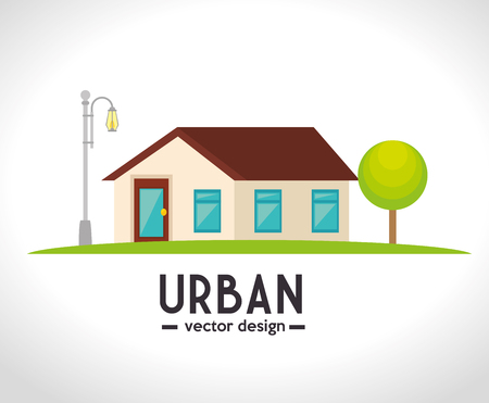 Urban buildings graphic design, vector illustration eps10のイラスト素材