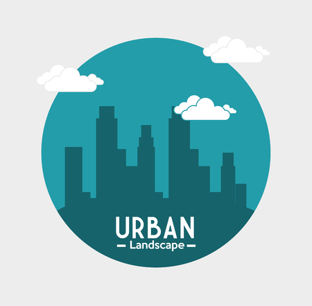 Urban buildings graphic design, vector illustration eps10のイラスト素材