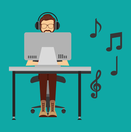 music lifestyle design, vector illustration eps10 graphicのイラスト素材