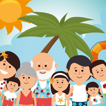 Summer, vacations and travel graphic design, vector illustration eps10のイラスト素材