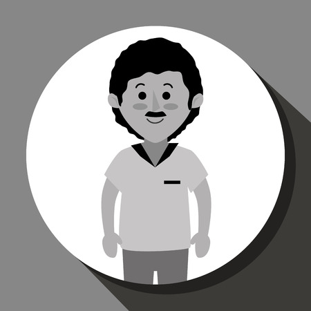 People cartoon gray and white colors graphic design, vector illustration eps10のイラスト素材