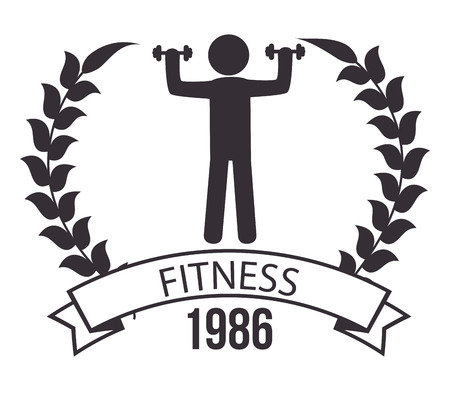 Gym and fitness lifestyle graphic design, vector illustration eps10のイラスト素材