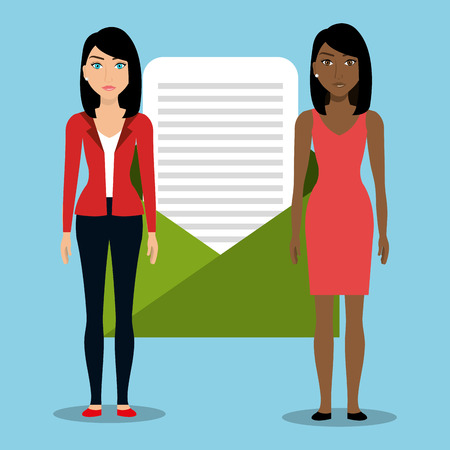 Business people and digital marketing graphic design, vector illustrationのイラスト素材