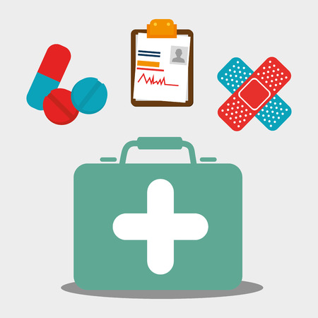 Medical healthcare graphic design, vector illustration  のイラスト素材