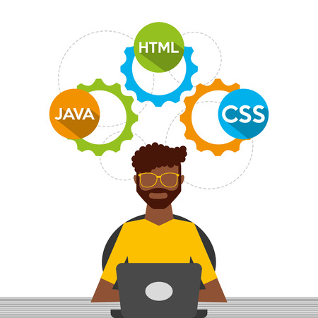 programing language design, vector illustration eps10 graphicのイラスト素材